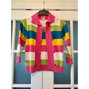 ✨EUC✨ CRAZY 8 GIRLS PINK/GREEN/BLUE/YELLOW/WHITE STRIPPED SWEATER 💖💛💚💙🤍